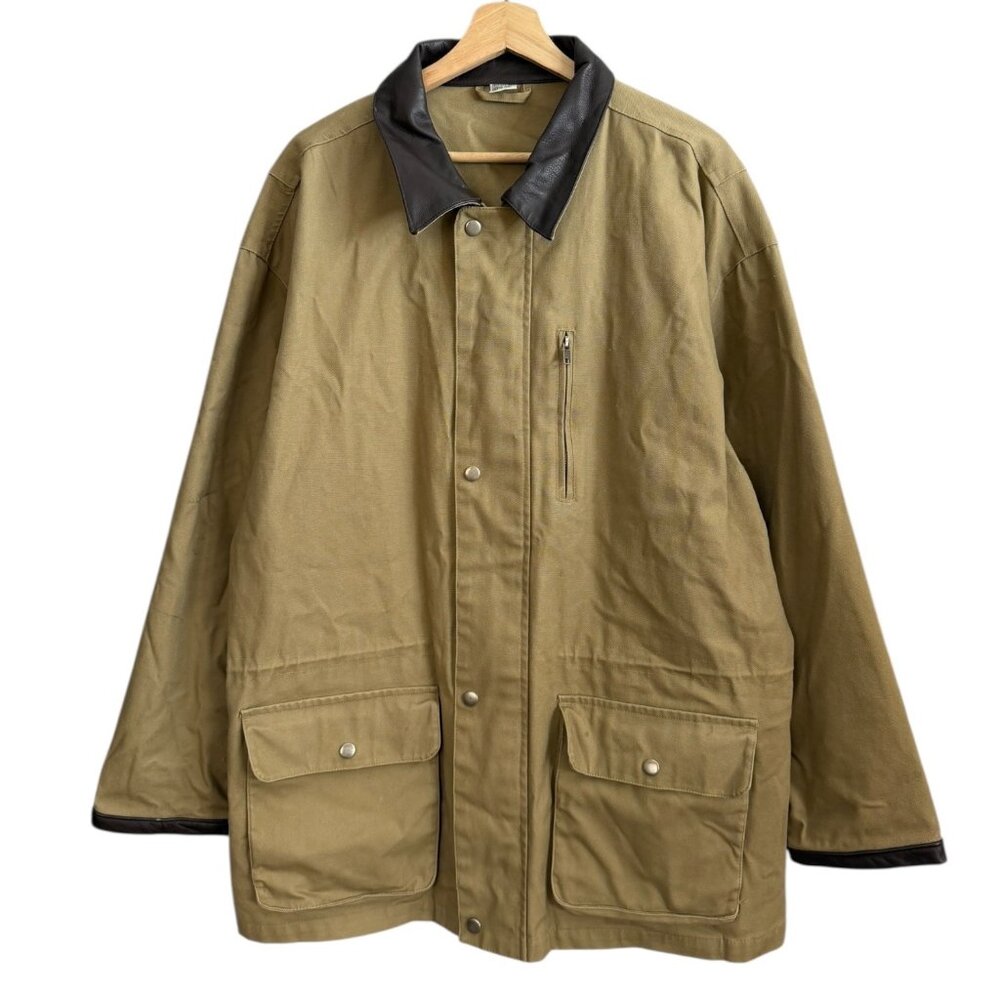 Vintage Marlboro Canvas Chore Barn Jacket Tan XL Workwear Rugged Western Barn